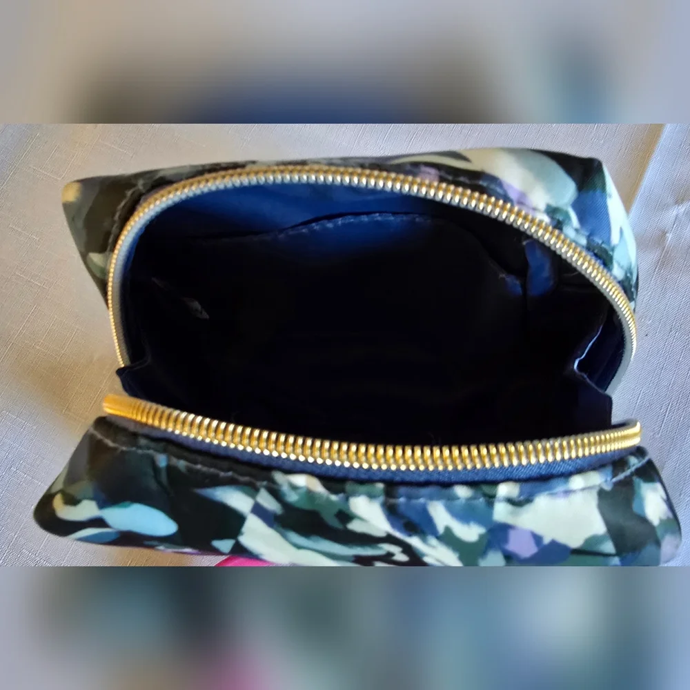 Tartan + Twine Cosmetic Bag Makeup Toiletry Small Travel Pouch Navy Multi